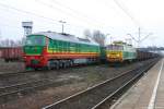 BR232-008 PTKiGK Zabrze und ET22-1127 PKP in Czechowice-Dziedzice am 06.01.2007
