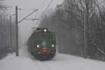 ET22-190 mit Schnellzug Narew (Bialystok - Bielsko-Biala Glowna) in Goczalkowice am 27.01.2007