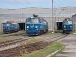 Lokparade von ET22-693 links,ET22-2038 mitte und rechts ET22-111,am 16.August 2015,in Szczecin Port Centralny.