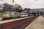 EU07 407 mit Personenzug im Jahre 1995 in Kostrzyn Unterer Bahnhof (Kstrin).
