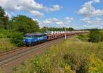 EU07-1522 mit einem Autozug am 28.08.2014 bei Slubice.