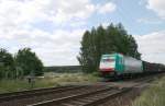 EU 43 006 vor der Einfahrt am 05.06.2008 in den Bahnhof Guben Sd