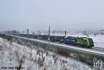 Da die PRESS 145 halten musste,lag es nah,dass noch ein Gegenzug kommen musste und siehe da,der erwartete DGS 92731 Frankfurt-Oderbrcke - Wustermark Gbf. mit PKP EU43-001 an der Spitze,kurz vor dem Zielbahnhof,bei Dallgow-Dberitz (07.01.10)