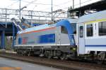 183 602  Husarz  mit EC45  Berlin-Warszawa-Express  steht am 03.11.2009 zur Abfahrt nach Warszawa im Posener Hauptbahnhof (Poznań Głwny) bereit  