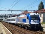 5370-009 mit dem EC 104 bei der Ausfahrt aus Bohumin am 17.06.2010 