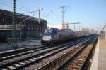 ohne die Brcke der S9 Kurve hat man jetzt in Berlin Ostkreuz freie Sicht, wie hier auf den Warschau Express am 28.01.2011