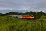 370 005  EM-Deutschland  mit EN 447 von  Amsterdam nach Warschau am 22.07.2012 unterwegs bei Slubice.