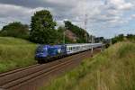 370 010  Stadion Poznan  mit EC 44 von Warschau nach Berlin am 20.07.2012 unterwegs bei Kunowice.