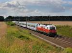 Die 370 001 mit einem Berlin Warschau Express am 22.07.2012 unterwegs bei Rosengarten.