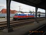 EM-Lok  Ruland  der Polnischen Eisenbahnen im Bahnhof Frankfurt an der Oder whrend eines Zwischenhaltes auf dem Weg nach Berlin.