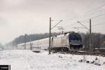 5 370 009 mit einem EIC 104 SOBIESKI von Wien Westbahnhof nach Gdynia Główna am 04.02.2015 in Tychy(Tichau).