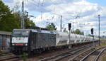 DB Cargo AG [D] mit der polnischen MRCE Dispolok  ES 64 F4-459  [NVR-Nummer: 91 51 5170 033-2 PL-DISPO] und einem Getreidezug am 01.09.22 Richtung Frankfurt/Oder in Berlin Hirschgarten.