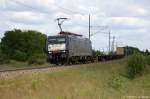 ES 64 F4 - 453 (5170 027-4) MRCE Dispolok GmbH fr DB Schenker Rail Polska S.A. mit einem Containerzug in Stendal und fuhr in Richtung Salzwedel weiter. 02.06.2014