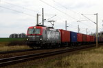 Am 31.03.2016 kam die EU46-502 ( 5370 014-0 ) von der PKP Cargo aus der Richtung Stendal nach Demker und fuhr weiter in Richtung Magdeburg .