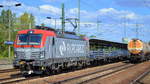 PKP CARGO S.A., Warszawa [PL] mit  EU46-507  [NVR-Nummer: 91 51 5370 019-9 PL-PKPC] mit einem Güterzug mit Stahlbrammen aus polnischer Produktion am 02.09.19 Durchfahrt Bf.