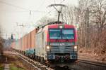 PKP 193-509 mit Container in Gelsenkirchen Buer Nord, Februar 2021.