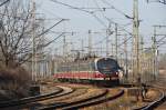 EN57 2068 bei Katowice-Ligota aus Sosnowiec nach Tychy (10.04.2012)