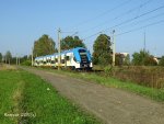 EN76-006 SlesischeBahn,Sosnowiec Hbf.-Wisła Głębce bei Tichau(Oberschlesien) am 02.10.2011.