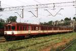 EN57-1823 auf Bahnhof Chabwka am 8-8-2001. Bild und scan: Date Jan de Vries. 