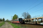 EN57-2017 als der ZugRegional Bahn PR431 von Kattowitz nach Zwardoń in Tichau(Oberschlesien)am28.04.2012.