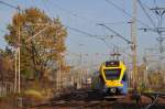 EN75 001 als Regionalbahn nach  Tychy Lodowisko  beim Halt in  Katowice-Piotrowice  (27.10.2013)