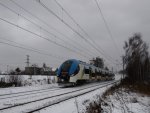 EN76-006 Schlesische Bahnen als der Zug KS 40336 Weichsel-Kattowitz bei Tichau am 15.01.2012.(Oberschlesien).