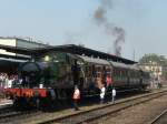  Echte  Zugfotos ohne Menschen, das ist auf Eisenbahnfesten immer eine schwere Sache. Hier sieht man die 5521 der Great Western Railways auf der Dampflokparade in Wolsztyn. Sie zieht polnische Wagen. Dieses jhrliche Fest wird immer internationaler, es waren diesmal - neben der 18 201 aus Deutschland und der abgebildeten englischen Lok -auch tschechische und ungarische Loks dabei. Beachtet auch die Videogalerie auf bahnvideos.eu 28.4.2007