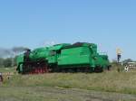 Die slowakische 486.007  grner Anton  am 2.5.2009 auf der Dampflokparade in Wolsztyn.