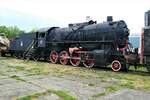 Die Tr202-28 ist die stärkere amerikanische Kriegslok, geliefert von der UNRRA, fotografiert im Eisenbahnmuseum Jaworzyna Śląska am 13.05.2023