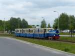 Parkeisenbahn Maltanka in Poznan: Die 3,8 Kilometer lange 600 mm-Strecke wird am Wochenende mit zwei Dieselzügen bedient, die im Halbstundentakt fahren.
