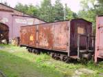 Alte Gterwagen im BW Rudy.