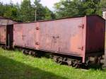 Alte Gterwagen im BW Rudy.