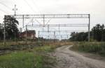 September 2009,  Bahnhof und Ladestrae in Godkw / Jadickendorf an der Strecke Stettin - Kstrin.