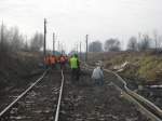 Die Gleise ein Tag nach dem Unfall vom 15.11.2007 in Poledno.