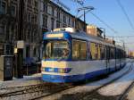 Straenbahn in Krakau im Januar 2010.