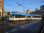 Straenbahn in Krakau im Januar 2010.