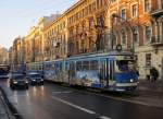 Straenbahn in Krakau im Januar 2010.