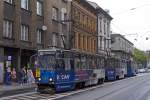 STRASSENBAHNBETRIEBE IN POLEN  Strassenbahn KRAKAU  Trotz der Inbetriebnahme von neuen Niederflurgelenkwagen bilden auch heute noch immer die alten polnischen Triebwagen aus dem Hause Konstal das