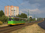 Poznan/Posen    Düwag GT8 703 (Ex Düsseldorf 2671) als Linie 6, Rondo Starołęka, 05.06.2018 