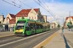 MPK Poznan Solaris Tramino Wagen 557 am 14.07.18 in Posen (Polen) auf der Linie 1 nach Franowo