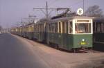 Strassenbahnen warten 1991 in Poznan(Posen)auf ihren nchsten Einsatz.Heute fahren diese Fahrzeuge wahrscheinlich nicht mehr!? (Archiv P.Walter)