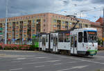 Am 23.06.2018 fuhr diese Tatra KT4Dt  117  auf der Linie 1 durch Stettin.