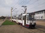 Eine Bahn vom Typ 105N am DW Glowny in Szczecin (Stettin)  15.08.2010    