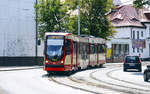 DUEWAG N8C-NF (1163) von ZTM Gdańsk im Danziger Stadtteil Langfuhr.