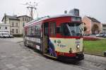 GORZÓW WLKP. (Woiwodschaft Lebus), 28.10.2010, Wagen 251 als Linie 5 von Piaski an der Endstation Hauptbahnhof