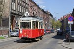 Straßenbahn Schlesien: in Bytom laufen noch Zweiachser auf der kurzen Linie 38, die linienmäßig nicht an die anderen Linien in der Stadtmitte angebunden ist.