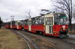 Die Zweirichtungswariante des Konstal 105Na Wagen:613 in Zabrze (04.01.2012)