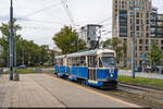 MPK Krakow Konstal 102Na 210 / Warszawa Muranowska, 13. September 2025<br>
Warschau, Historische Tramlinie 36, Gasttram aus Krakau