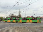 Konstal 105Na 241 als Linie 8 an der Kreuzung Dąbrowskiego / Roosevelta in Poznan (Posen) am 28.