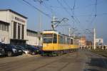 Ein ehemaliger T6 der BVG. Hier ist Wagen 213 am 05.11.2011 vorm Bahnhof Szczecin Glowny zu sehen.